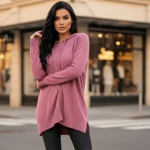 Pink Hooded Women's Sweater